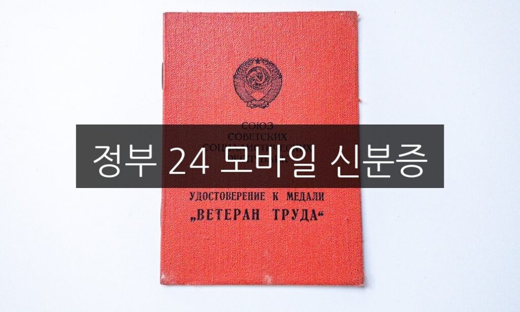 정부 24 모바일 신분증, 간편 발급 방법 총정리