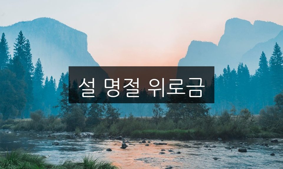 설 명절 위로금, 신청 방법과 자격 조건 완벽 정리