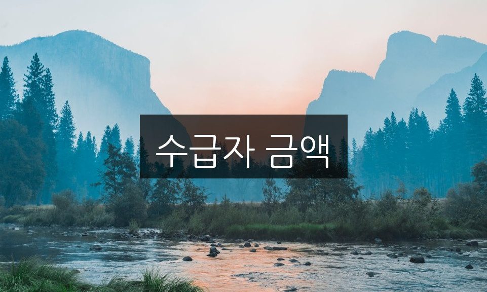 수급자 금액, 알아야 할 5가지 핵심 정보