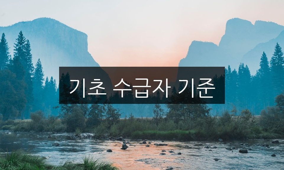 기초 수급자 기준, 신청 자격과 혜택 총정리