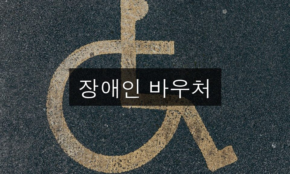 장애인 바우처 신청 방법과 지원 금액 총정리