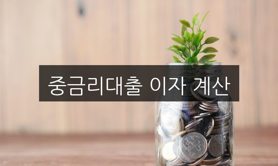 중금리대출 이자 계산, 1억 대출 한달 이자 실전 계산법