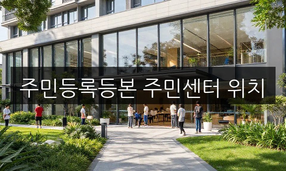 주민등록등본 주민센터 위치, 무인발급기 찾는 완벽 가이드