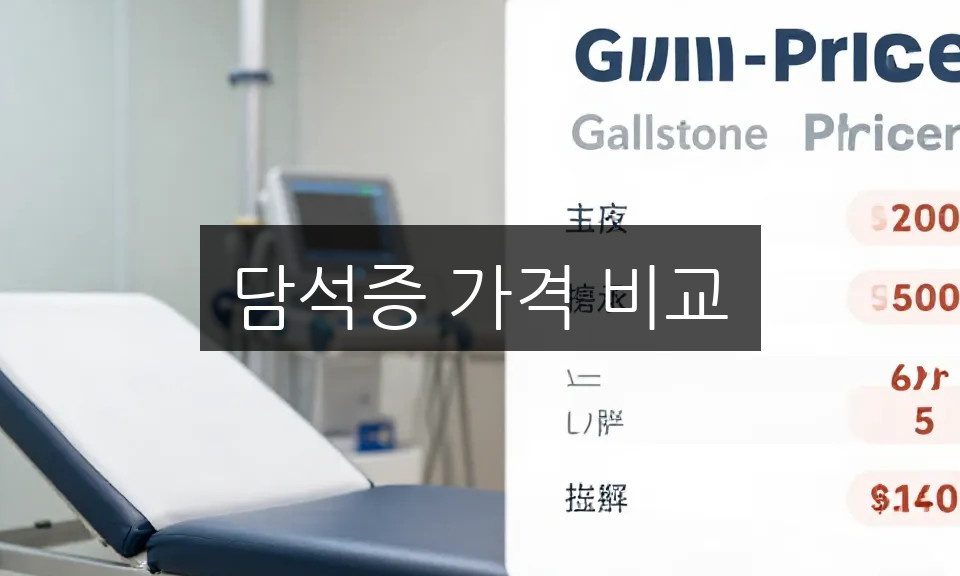 담석증 가격 비교, 수술비용부터 보험적용까지 완벽정리