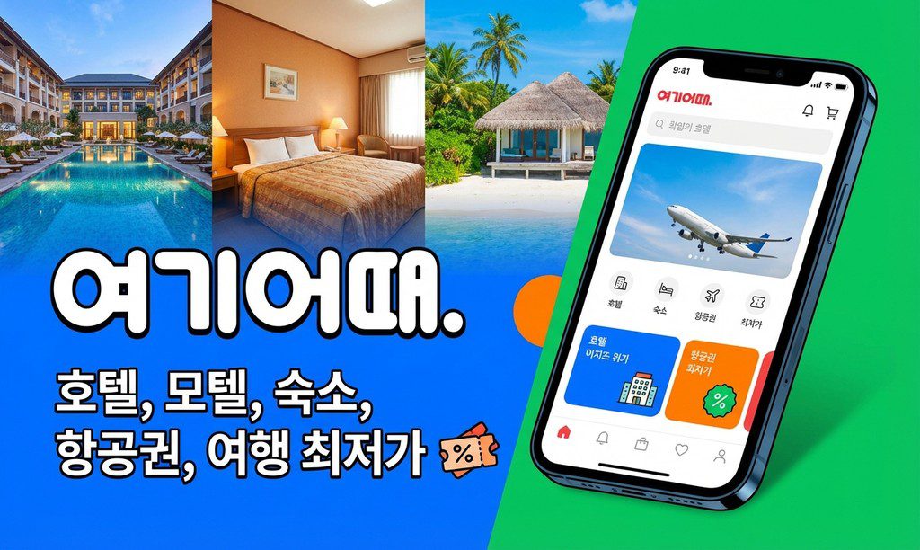 여기어때: 호텔, 모텔, 숙소, 항공권 여행 최저가 – 인기 급상승 (iOS 앱 평점 4.8, 리뷰 151,399)