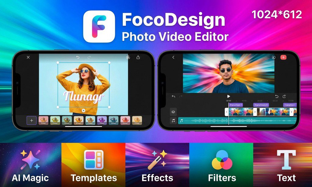 FocoDesign: Photo Video Editor: Photo & Video – 인기 급상승 (iOS 앱 평점 4.8, 리뷰 4,785)