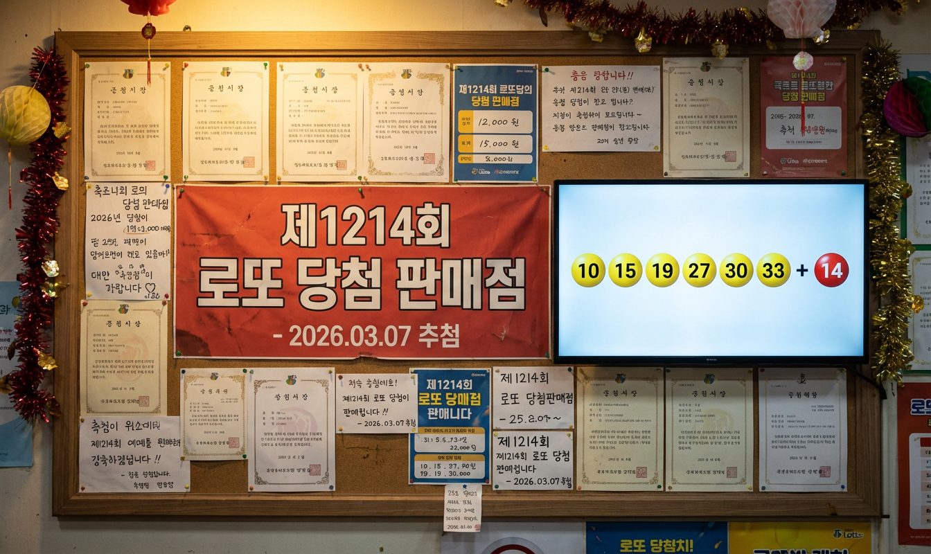 1214회 로또 당첨 판매점 명당 위치 안내