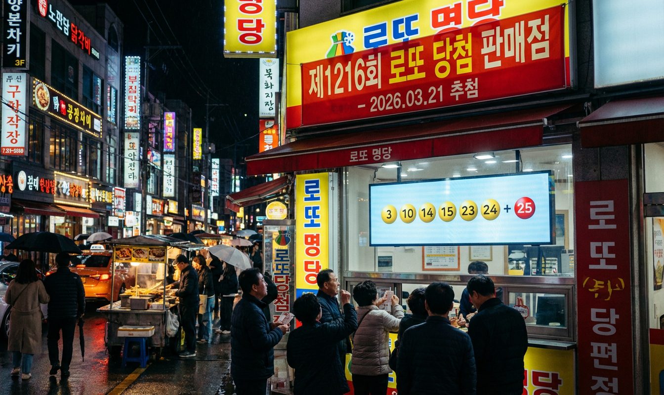 1216회 로또 당첨 판매점 명당 위치 안내