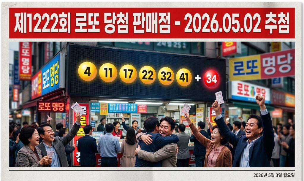 1222회 로또 명당 당첨 판매점