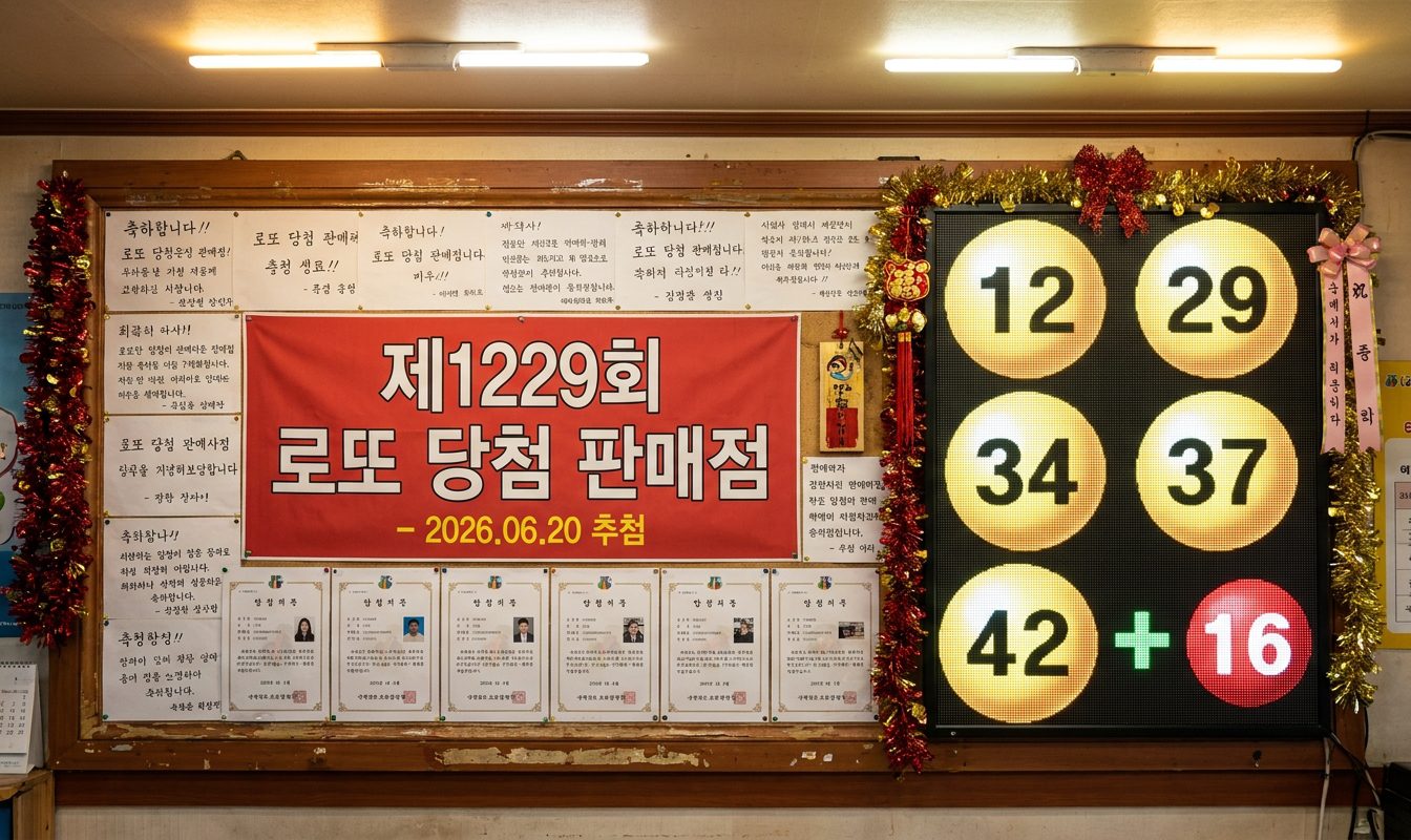 1229회 로또 당첨 판매점 명당 위치 안내